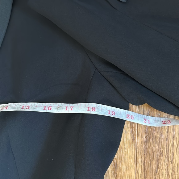 Adrianna Papell Black Double Breasted Tuxedo Midi Coat  Dress SZ 12 - Picture 7 of 10